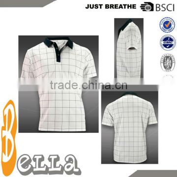 white black new check pattern shirt,man's golf wear polo tennis clothes