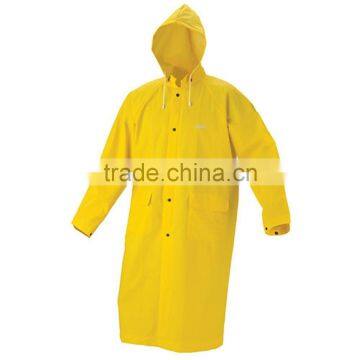 durable raincoat pvc/polyester raincoat