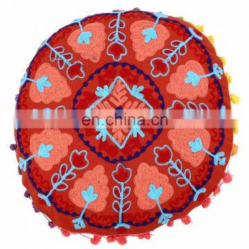 Home Decor Indian Suzani Pillow Cases Embroidered Cushion Cover Cotton Square