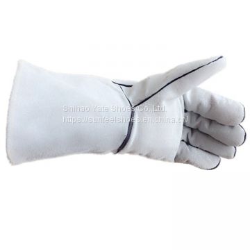 Welding Worker Leather Gloves Heat Resistant Safety Work Gloves Hand Protection
