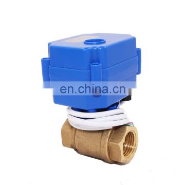 5v 3.6v 12v 24v 110v 220v DN15 DN20 CWX-15N 2 way brass ss304 mini electric motorized water ball valve for water irrigation