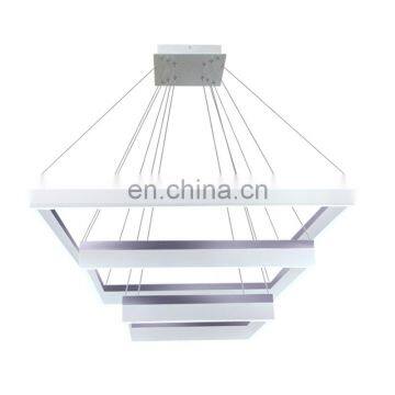 New design 3 square modern linghting decorative led hanging pendant lamps