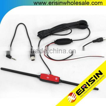 Erisin ES088 Car Analog TV Antenna with Sticker to Attach