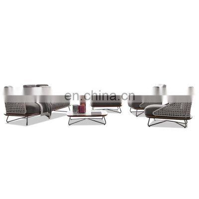 Hot selling Outdoor Rope weaving sofa set includes other outdoor seat and back cushion furniture