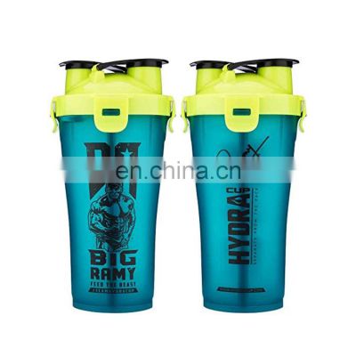400ml popular high quality clear eco friendly outdoor gym sports recycling fitness shaker blank shaker bottle with storage
