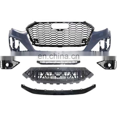 RS4 B9.5 front bumper with grill for Audi A4 S4 facelift RS Bodykit honeycomb grill for audi A4 B9.5 2020 2021 2022