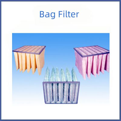 Bag air filter medium efficiency bag filter