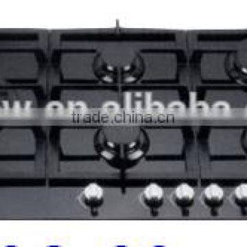 hign quality five burners glass gas hob