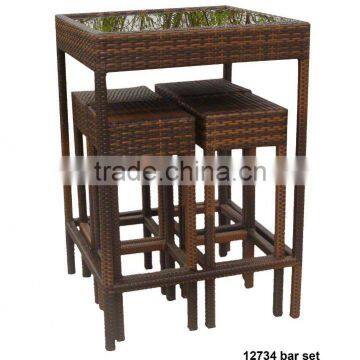 rattan bar set