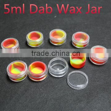 E cig acrylic silicon container rubber containers for wax plastic clear silicon oil jars