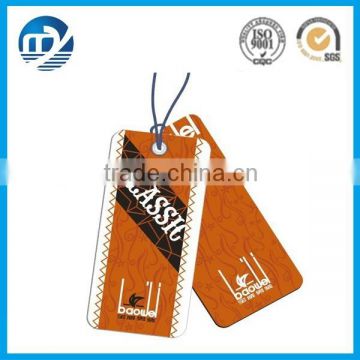 Top quality hang paper tag & paper clothing tag