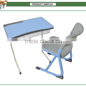 Latest product school furniture,Plywood with laminate board and injection mould edge student desk and chair