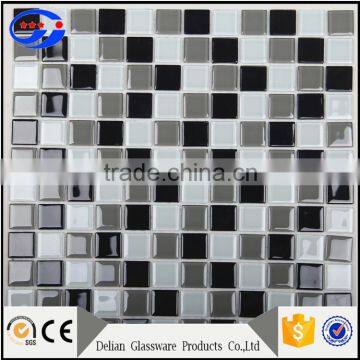 black white glass mosaic