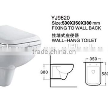 YJ9620 Ceramic Bathroom Save Spaces Wall hung toilet/WC/ Water Closet