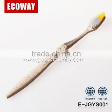 biodegradable straw material disposable hotel toothbrush for adult