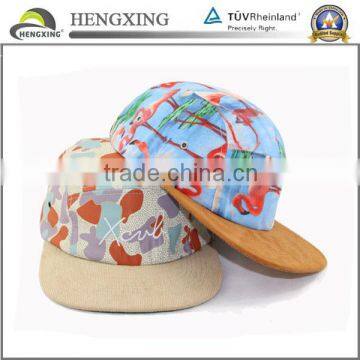 Blank Custom Cotton Floral 5 Panel Hat Wholesale