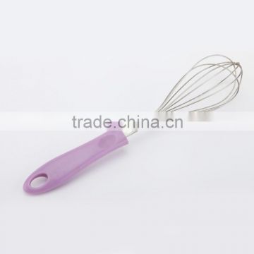stainless steel cheap functional whisk with plastic handle