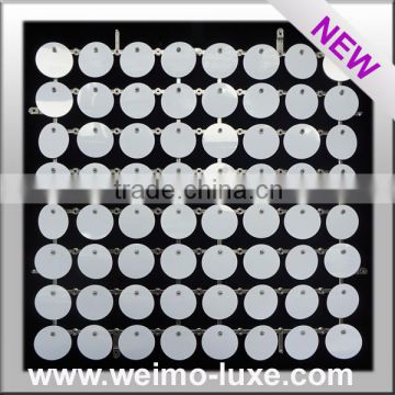 2016 New Patent White Disc Sequins With Clear Grid For Event/Show/Stage Backdrop Decoration