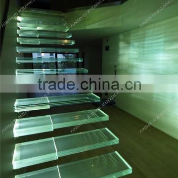 LED Light Glass stairs
