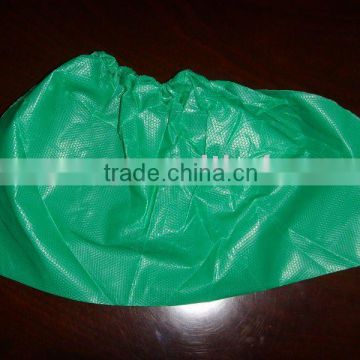 Green disposable CPE boots cover