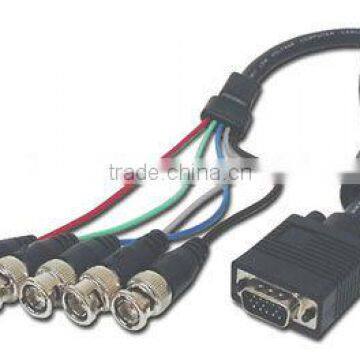 SVGA to RGB Monitor Cable HD15 Male to 5 BNC