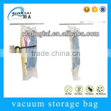 design printing / size plastic hanging vacuum compressed bag for clothing