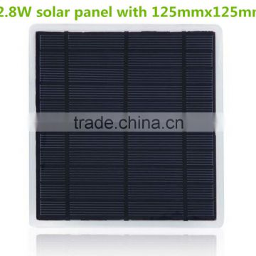 125x125mm 2.8W mono crystalline silicon solar panel