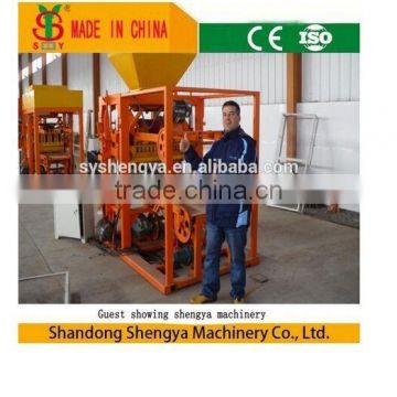 Shengya QTJ4-26A semi-automatically concrete baking-free block making machines China product