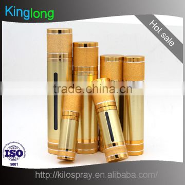 New Arrival!!! Kinglong15ml-120ml gold acrylic slim round pump lotion bottle for cosmetic