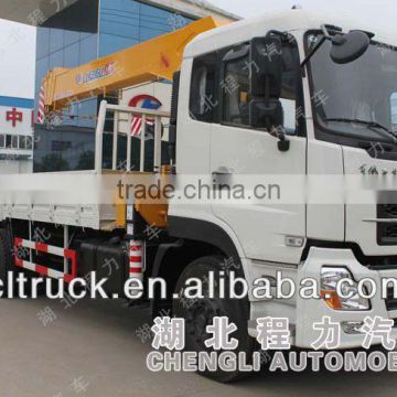 Dongfeng brand TL 6*4 10 ton cargo crane truck, truck mounted crane, hydraulic boom truck crane