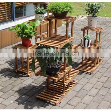 Hot selling outdoor decorative wooden flower stand