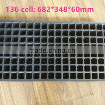 136 cell plastic seed sprouter tray for floating foam tray