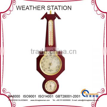 indoor multifunction weather station YG1608 with wood base