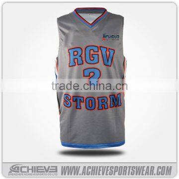 Sublimated Coolmax basketball vest customized basketball jersey