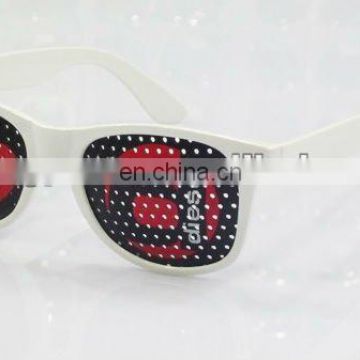 pinhole sunglasses with logo on lens 00125