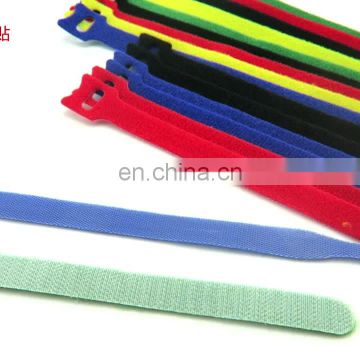 100% nylon polyester releasable T-shape hook and loop computer cable tie size