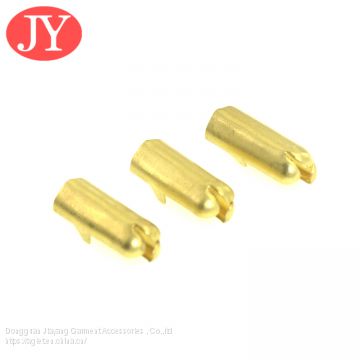 23mm outer diameter 4mm brass material bullet shape metal aglets for Sport Pants