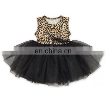 Girl Leopard Black Tulle Dress Kids Frock Designs Pictures Dresses 2017 Summer