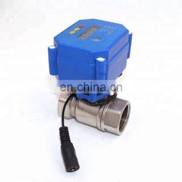 DN15 DN20 brass DC12V DC9-24v CWX-15N motorized ball valve with timer