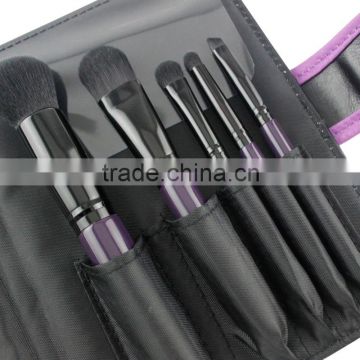 Black bag 5pcs makeup brushes goat hair makeup brushes goat hair wholesale makeup brushes goat hair