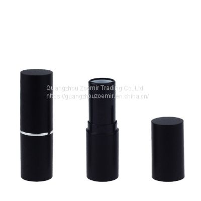 Black With Sliver Ring Classical Custom Logo Luxury Lipstick Tube