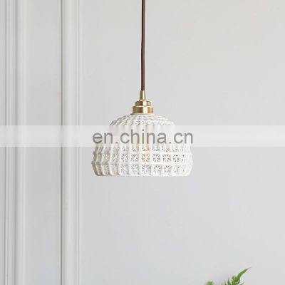 Nordic Style Modern Pendant Light Fixtures White Ceramic Hanging Lamp