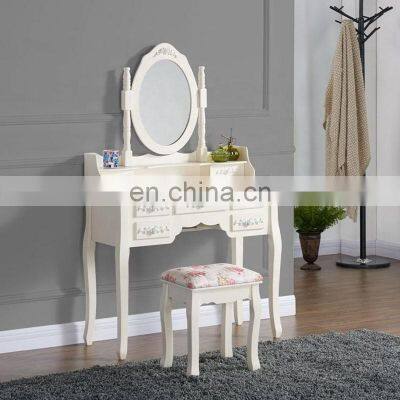 Cheap 7 drawers mirrored dressing table