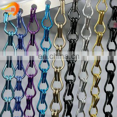 ISO supplier Chain link metal curtain Aluminum Chain Strip metal mesh curtain decorative