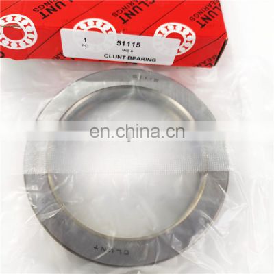 Cheap shipping size 75x100x19mm Thrust ball bearing 51115 Single Row Bearing 51115 in stock