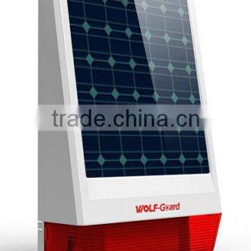 Wireless Exterior Solar Power siren with strobe light and sound