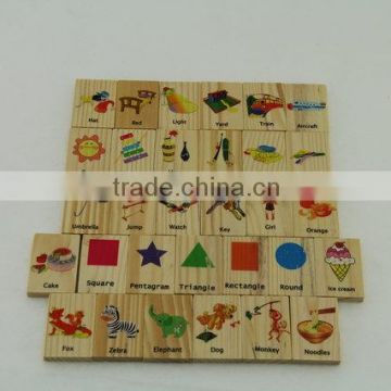 Wooden mini brick domino toys for kids