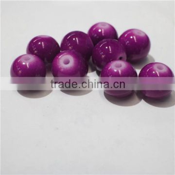 10mm cheap round neon stone color glass beads diy SCB034
