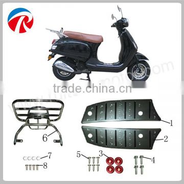 Motorcycle rear luggage carrier,alum.footplate decoration gasket,alum footplate