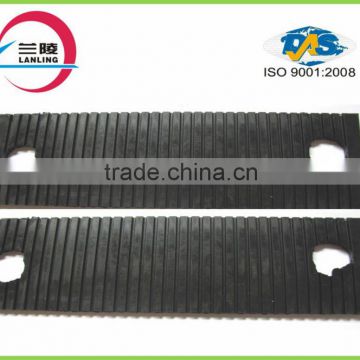 Elastomeric rubber pads for railway construction